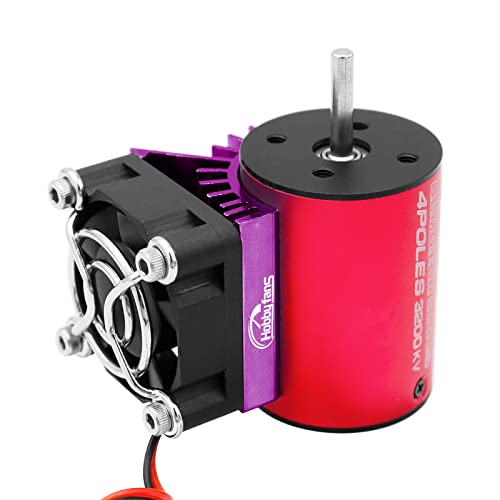 Hobby Fans Rc Motor Heat Sink With 5V Cooling Fan Fit 370 380 390 2838 2858 2845 Size Brushless Motor Engine Motor Heatsink For 1/14 1/16 1/18 Rc Car Truck Buggy Crawler (Purple) #TOP4