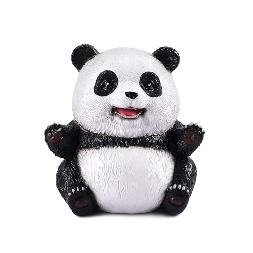 Goetland Kawaii Panda pequeno urso panda figura decorativa panda estátua de urso estátua jardim estátuas decorativas vida selvagem resina sintética 12 cm