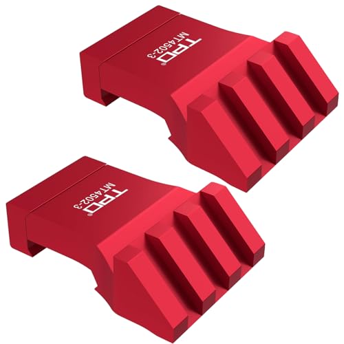 TPO 45 Degree Offset Mount Low Profile Picatinny Offset Mount for Flashlight Laser Sights Optics (3 SLOT-2PCS-RED) MT4502-3R