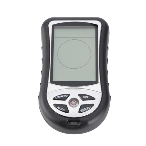 equlup Digital Altimeter, Multi Function Digital Altimeter Barometer Portable Altitude Gauge Compass Weather Forecast with Rope for Outdoor Survival Hiking