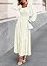 KIRUNDO Wedding Guest Dresses for Women Spring 2026 Long Sleeve Smocked Floral Flowy A Line Boho Maxi Dress Fashion Clothing (Cream, Large)
