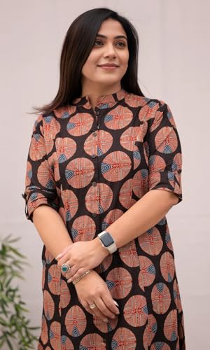 Image of Sun Fashion And Lifestyle Kurta Sets for Women | Kurta Sets | Co-Ord Set for Women Ethnic | Women's Rayon Straight Printed Kurta with Solid Pant (KP51 Red)