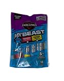 Jack Link’s x MrBeast Beef Sticks Variety Pack – Original & Teriyaki, 18 Count (9 Original + 9 Teriyaki), 450 g | 5 g Protein per Stick | High-Protein Meat Snack for On-the-Go