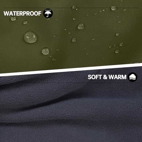 Hjyokuso Hundemantel Dackel M, Winddichter Wasserdichter Wintermantel Für Dackel Hunde, Hundejacke Für Kleine Hunde XS, Hundemantel Winter Mit Bauchschutz Leinenloch, Winterjacken Für Hunde-Armeegrün