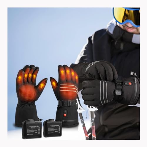 Elejolie Heated Gloves for Men Women Rechargeable Electric Gloves 3200mAh Battery Powered,Heating Winter Gloves for Arthritis Hands,Touchscreen Hand Warmer Gloves for Motorcycle,Ski,Hunting