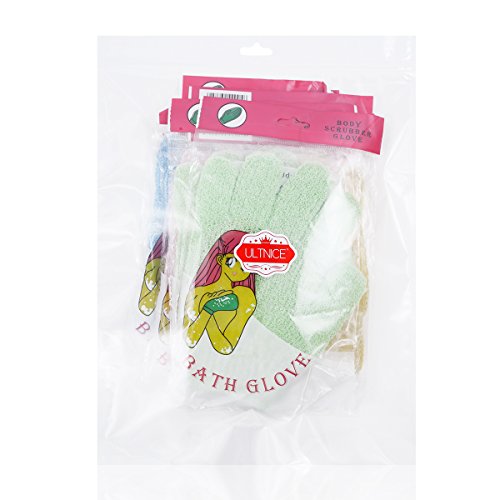 ULTNICE - Guanti esfolianti da bagno per body