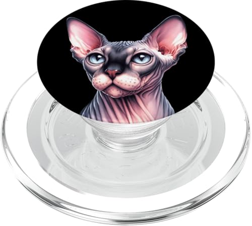 Ritratto di gatto Sphynx PopSockets PopGrip per MagSafe