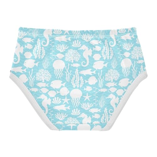 Girls' Underwear Sea Animal Fish Cotton Stretch Comfort Toddler Panties2