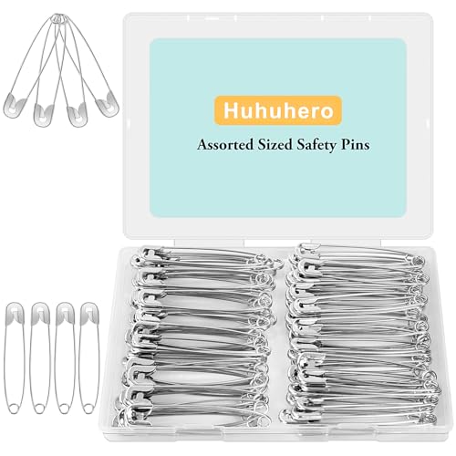 100PCS Large Safety Pins for Clothes, 3 Inch Big Heavy Duty Safety Pins, Rust-Resistant Nickel Plated Steel Pin for Sewing Clothing Diapers, Art & Craft Supplies