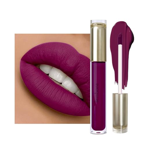 ilembane Black Matte Liquid Lipstick, Pure Black, Transfer-Proof, Long-Lasting, High Pigment, Lightweight Non-Sticky, Bold Lip Color for Goth, Cosplay & Halloween, 0.17 Fl Oz (Mystical Moment) | Transfer-Proof, Waterproof, High Impact Color