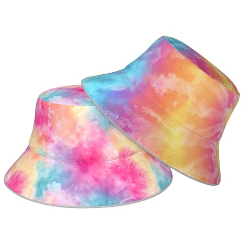 Image of Bucket Hat Double-Side-Wear Reversible Sun Hat Beach Travel Hiking for Women Men