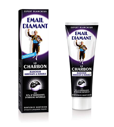Email Diamant - Le Charbon Dentifrice - Blancheur immédiate & durable - Utilisation quotidienne - 75 ml - Lot de 4 Cover
