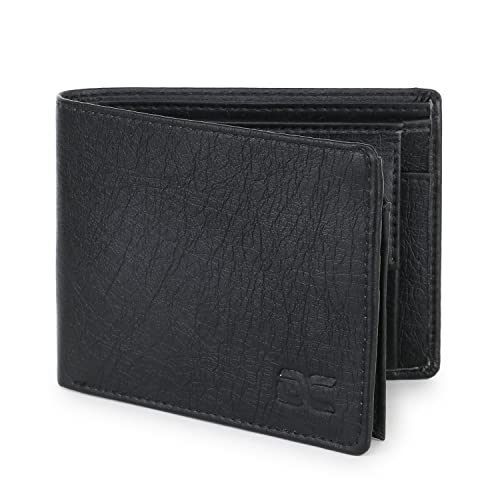 Image of Dezire Crafts Men Formal, Casual Black Artificial Leather Wallet (6 Card Slots) (Black)