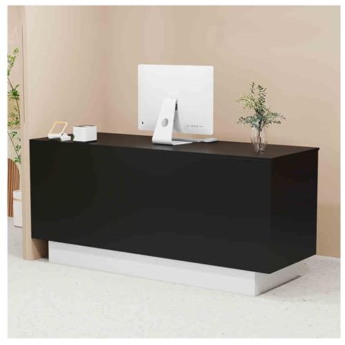 小さな受付デスク、引き出し付きチェックアウトカウンター、コンパクトなオフィスデスクとサロン受付カウンター、サロン用(C2,110cm/43.3in)