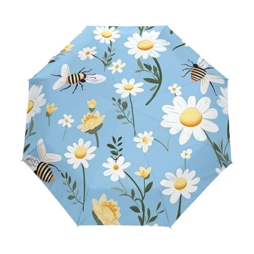 Parapluie abeille automatique face aux giboulées d'avril printanières