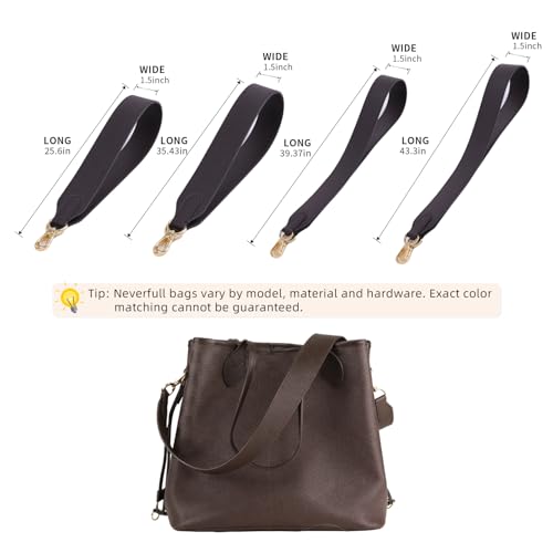 Image of DGAZ Vachetta Leather Crossbody Strap for Neverfullbag with Gift Box, Handmade DIY purse strap