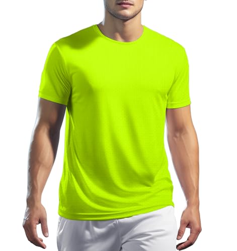 Mens Workout Shirts Dry Fit, Running Top Athletic Tee Moisture Wicking Crewneck Gym T-Shirts Short Sleeve2