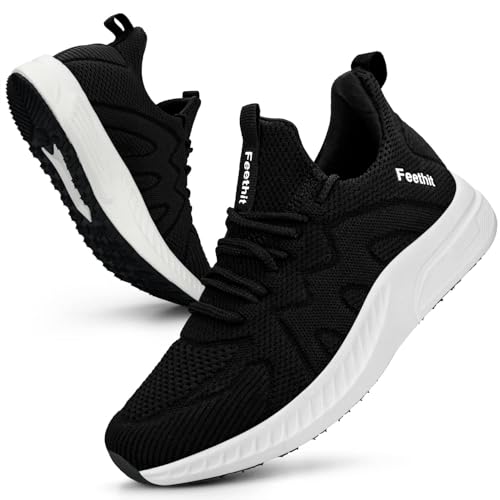 Image of Feethit Womens Running Shoes Tennis Walking Shoes Slip on Sneakers Lightweight Gym Shoes for Workout Work Travel Athletic