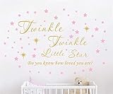 Twinkle Twinkle Little Star Wall Decal Vinyl Quote Sticker Do You Know How Loved You are Nursery...