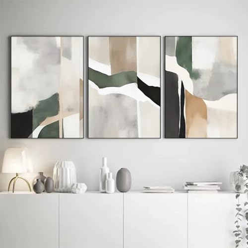 Affiches abstraites neutres pour décoration d'intérieur moderne et salon scandinave