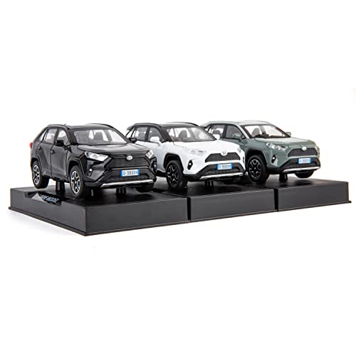Modelo de auto WAKAKAC 1:32 RAV4 de metal con luz y sonido miniatura 7
