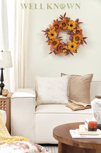 Sunflower-Wreaths-for-Front-Door-Well-Known-21-Inch-Burnt-Orange-Fall-and-Summer-Door-Wreath-for-Sunflower-Handmade-Silk-Sunflower-Decor-for-Home-Party-Festival-Wedding-Decor Sunflower Wreaths for Front Door Well Known 21 Inch Burnt Orange Fall and Summer Door Wreath for Sunflower Handmade Silk Sunflower Decor for Home Party Festival Wedding Decor