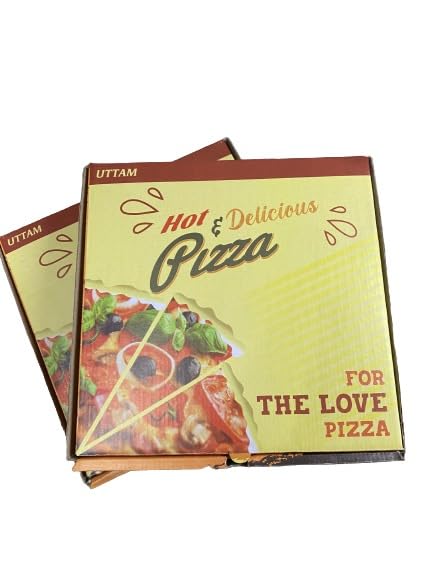 Yuvraj Printers Pizza Box 10 inch | 10"x10"x1.75" | Yellow (Pack of 50) (B0C7W1KBZN) Amazon Price History, Amazon Price Tracker