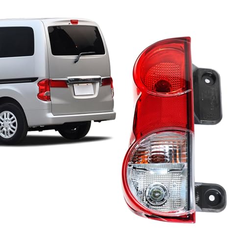XQSMWF Left Tail Light Assembly Clear Red Lens with Bulbs Compatible with Nissan NV200 Taxi 2013-2018# NI2800201 265553LM0A 26555-3LM0A Driver Side