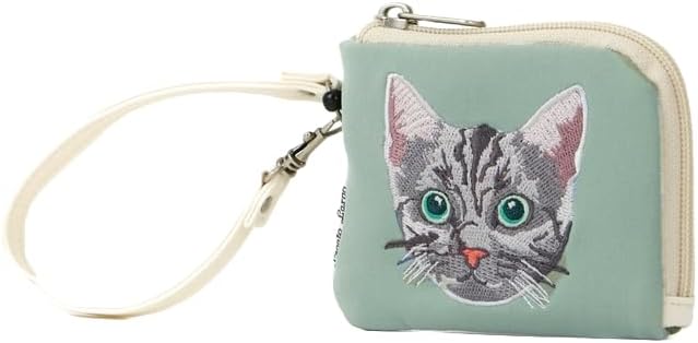 Amazon | [レガートラルゴ] リール付きパスケース NEKO 刺繍 LI