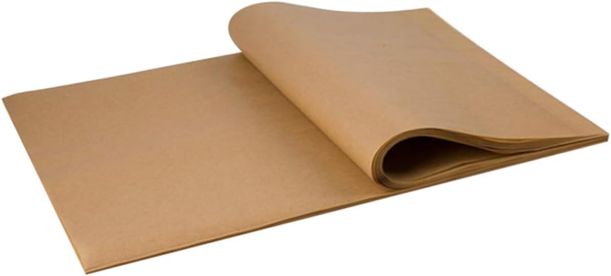 200pcs Baking Silicone Paper Oil-resistant Half Parchment Paper for Air Fryer Barbecue