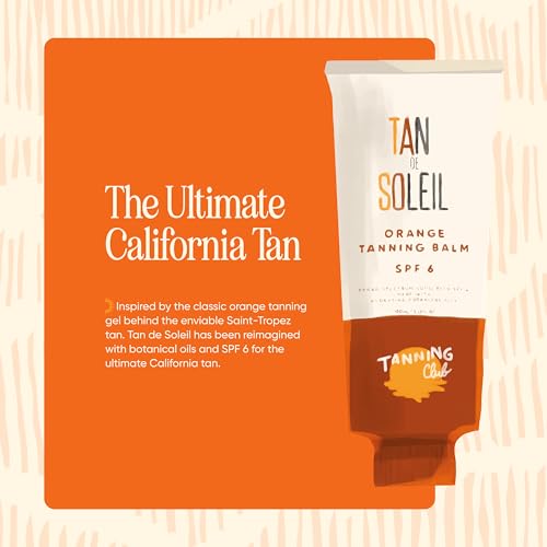tanning club - tan de soleil orange gel - spf 6 sun tanning lotion - botanical formula for sun-kissed glow - 100ml