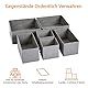 Amazon Basics Schubladen-Organizer/Ordnungssystem für Kleidung - Faltbar für Garderobe Schlafzimmer oder Küche, 6 Stück, Grau