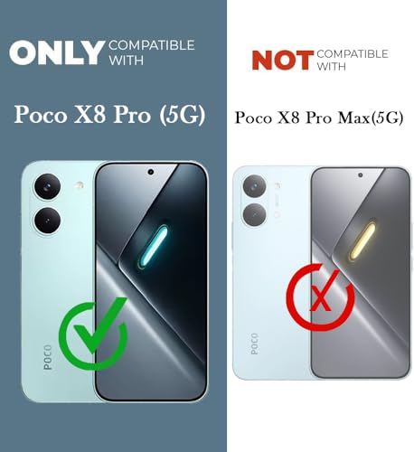 Image of Jkobi Silicone Back Cover Case for Poco X8 Pro (Clear Shockproof Case with Camera Protection | Soft and Flexible | Transparent)