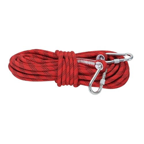 Kletterseil 12mm x 20m Hochleistungs-Sicherungsseil mit 2100kg Tragkraft für Bergsteigen Camping Survival Abriebfestes Nylonseil für Absturzsicherung Hängematten Outdoor-Aktivitäten