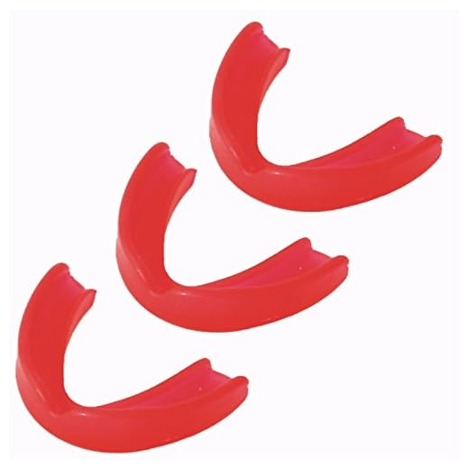 BAY 3er SPARSET - ROT CE GEPRÜFT für Kinder Zahnschutz Single Mundschutz Gebißschutz Sport Kids Junior Jugend red 3 Stück