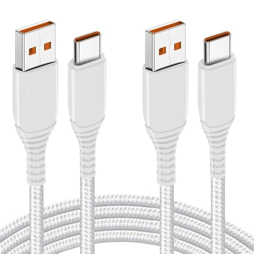 120W Cable USB Tipo C para Xiaomi 15T 15/13 Lite/14/15T Pro/13T 12T/12/11T 10T,Redmi A5 A3 Note 14 13 12 Pro/11 Pro/11/10 9 Pro 11S/12,Poco X7 M7 M8 C75 M5/X5 Carga Turbo 6A Rápida [2Pack 1.8M+1.8M]