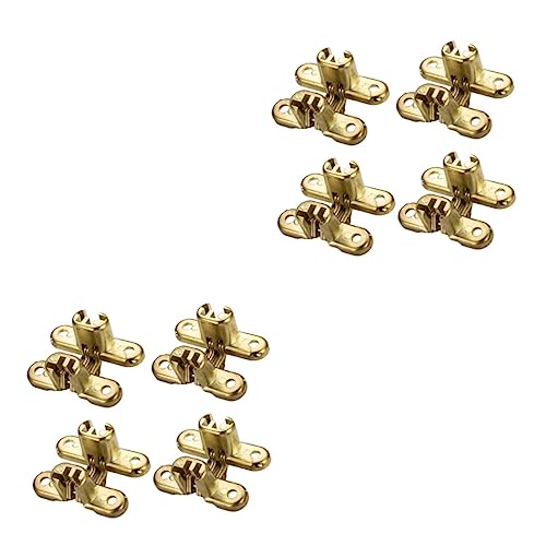 FELTECHELECTR 2sets Alloy Hinge Mute Hinge Hidden Door Zinc Alloy Cross Silent Table 4pcs*2