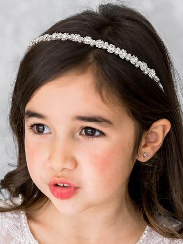 SWEETV Silver Bridal Hair Comb & Flower Girl Headpiece
