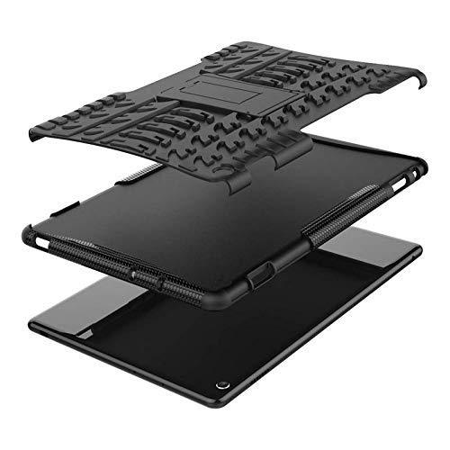 Image of MoreFit Hybrid Armor Back Cover Case with Kickstand Wheel Pattern for iPad Pro 11 (2018)