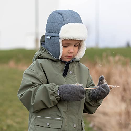 Image of JAN & JUL Waterproof Trapper Hat for Baby and Kids, Insulated Winter Hat with Faux Fur Lining