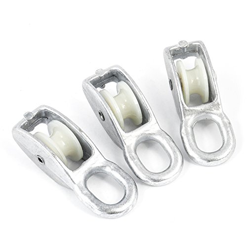 10 pc/s Poulie unique galvanise 65mm 225kg