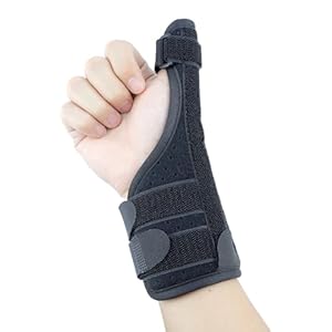 UPIQNG Thumb Support Splint Adjustable Thumb Spica Splint Wrist Brace Left & Right Hand Thumb Stabilizer for Joint Sprain Tendonitis Arthritis Pain Relief