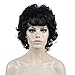 Aimole Women Short Curly Wigs Heat Resistant Full Capless Wig Synthetic Hair (2 Natural Black)