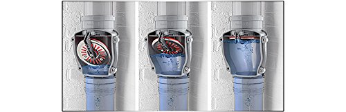 Ø50 mm ZB50-P VERTIKAL Grau Rückstauklappe Rückstauverschluss Rückstauvent DN50 für KG,HT, Rattenstop