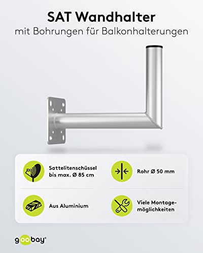 Support de mât goobay pour installer une parabole sur un balcon - 3