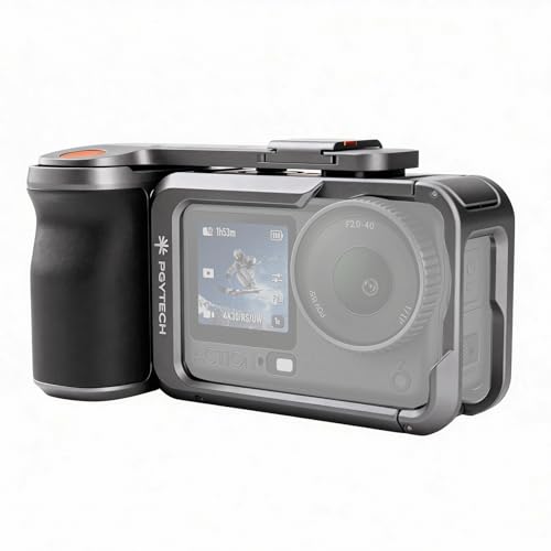 Jaula de aluminio y empuñadura PGYTECH StreetPro para DJI Osmo Action 6 con zapata fría