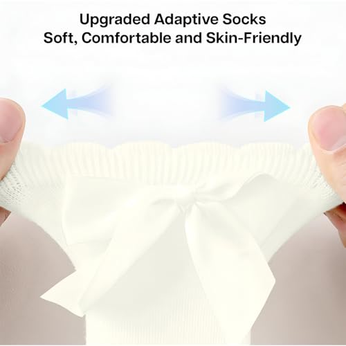 Image of SYGA Baby Long Socks Cotton, Over The Knee, No Tightness, High-Top, Bow Pattern