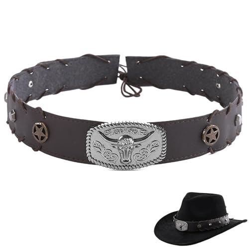 Image of Cowboy Hat Bands for Men Women,Braided Hatbands Belt for Cowboy /Western /Fedora /Cowgirl Hats Multicolor