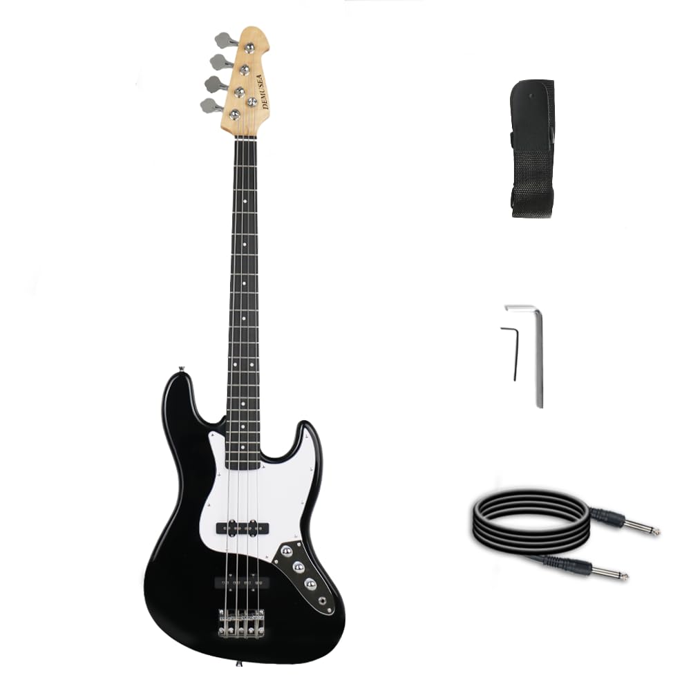 Amazon.com: Demusea 4string Electric Bass Guitar Black Standard