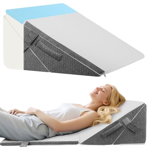 Hoyiyobi Keilkissen für Bett, Verstellbares Dreieckskissen Hochdichteschaum, Reflux Kissen für Schlafapnoe, Sodbrennen, Beinhochlagerung,...